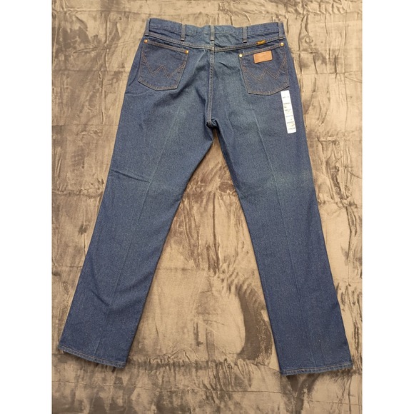 Wrangler Mens 40x34 Original Fit Cowboy Cut Blue Denim Jeans - Picture 5 of 9